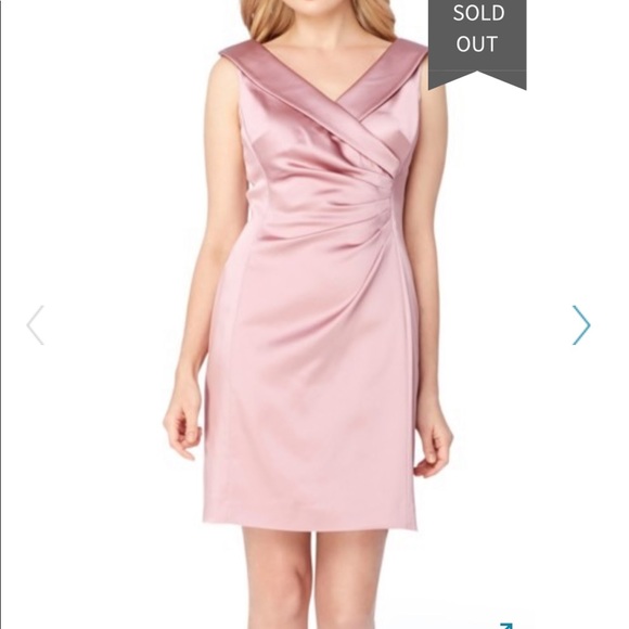 tahari satin sheath dress